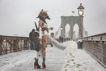 Winter snow storm hits New York City