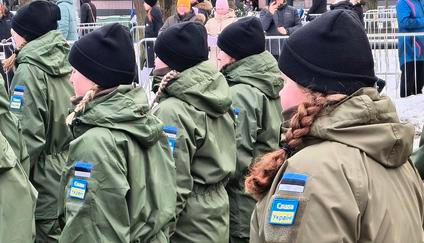 Estonsko, vojáci, vojenská přehlídka 24. února 2026, Tallinn, Den nezávislosti