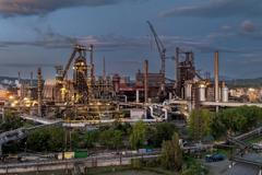 Celkový pohled na Třinecké železárny