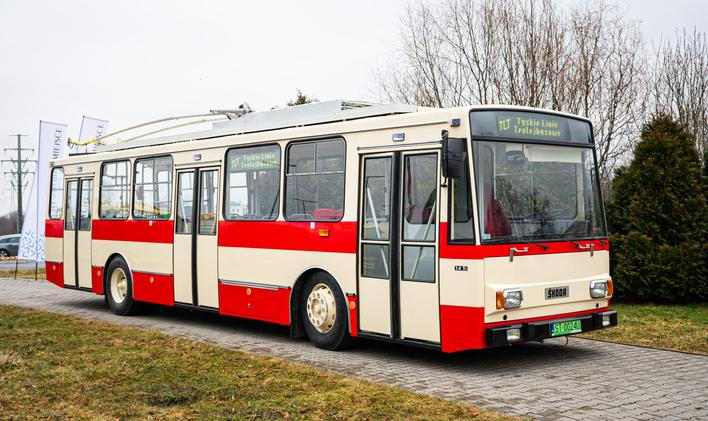 V polských Tychách zrenovovali trolejbus Škoda 14 Tr původně jezdící v Opavě.