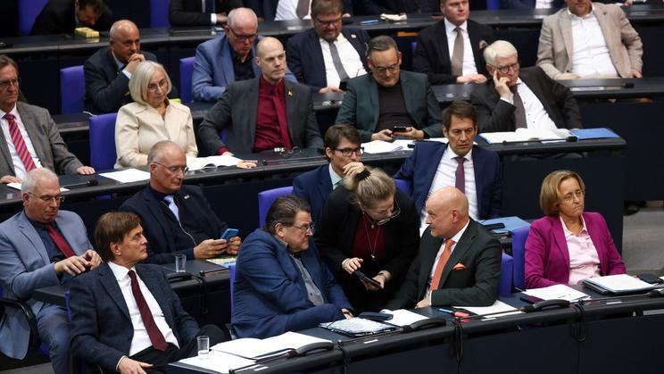 Session of the lower house of parliament, the Bundestag, in Berlin