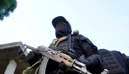 FILE PHOTO: Members of the Jalisco New Generation Cartel (CJNG) at an undisclosed location