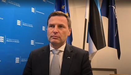 Estonský ministr obrany Hanno Pevkur při rozhovoru pro Aktuálně.cz, Tallinn, 25. února 2026.