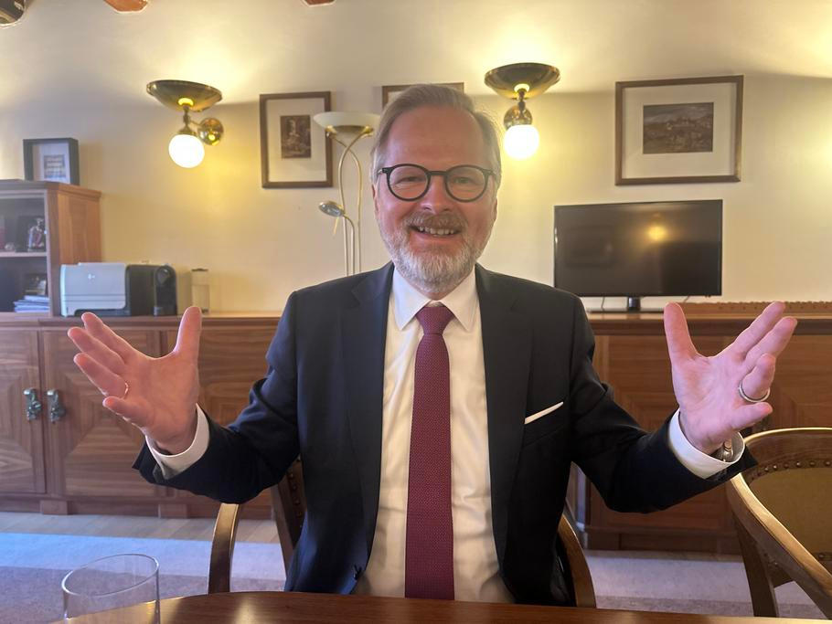 Expremiér Petr Fiala v rozhovoru pro Aktuálně.cz.