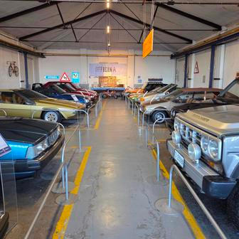 Pohled na sbírku automobilů Bertone.