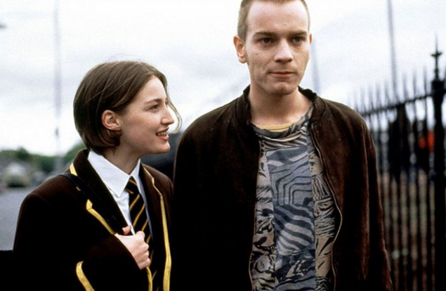 Kelly Macdonaldová v roli Diane a Ewan McGregor jako Mark Renton ve filmu Trainspotting.