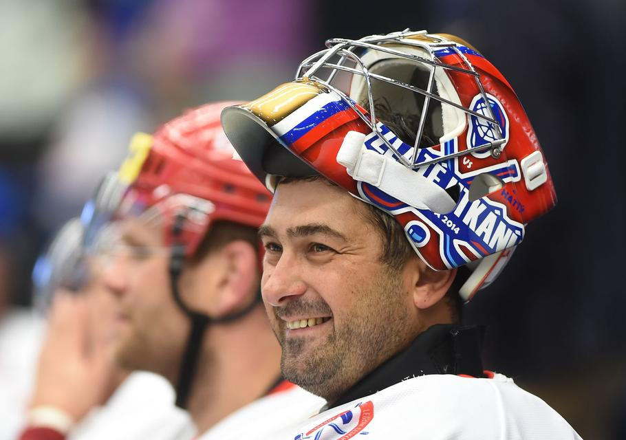 Roman Čechmánek v hokejové exhibici