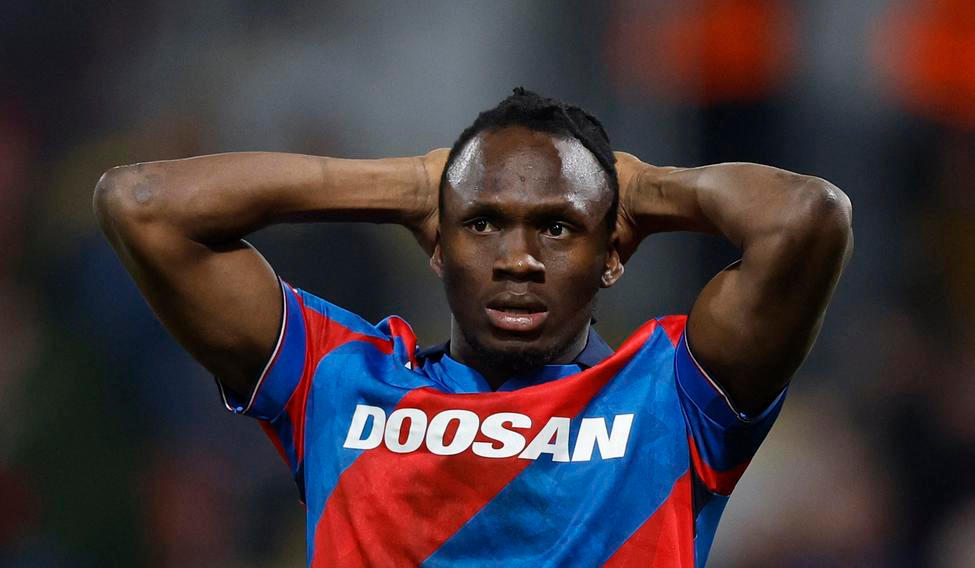 Zklamaný plzeňský fotbalista Prince Adu