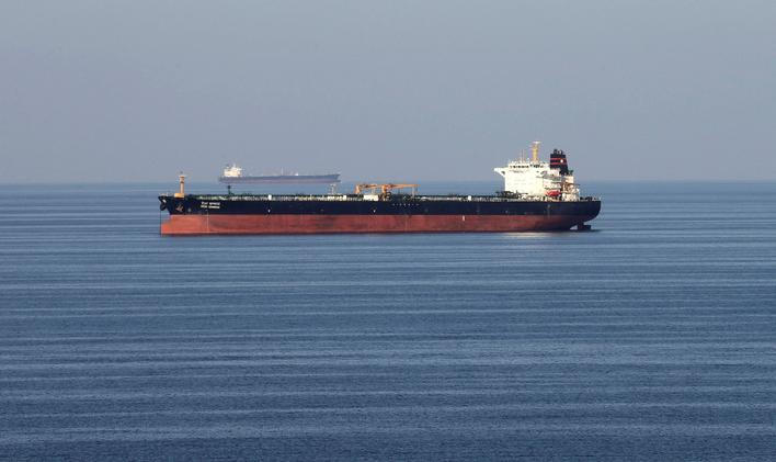 FILE PHOTO: Oil tankers pass through the Strait of Hormuz
