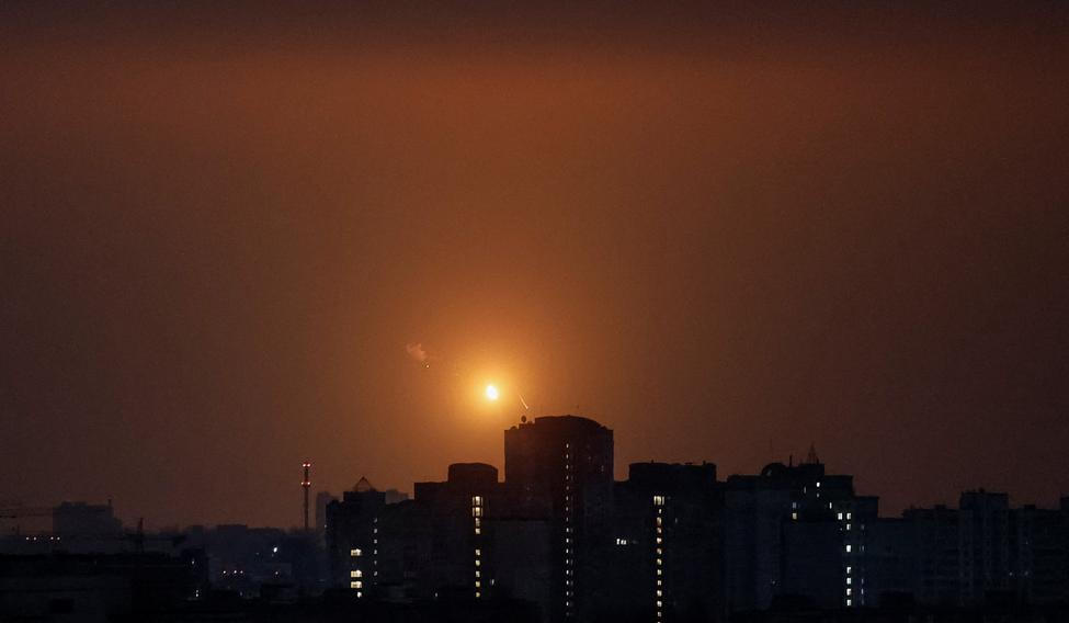 Russian missile and drone strike in Kyiv