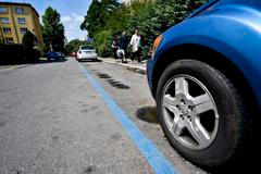 Parkování v Praze na modrých zónách, ilustrační foto.