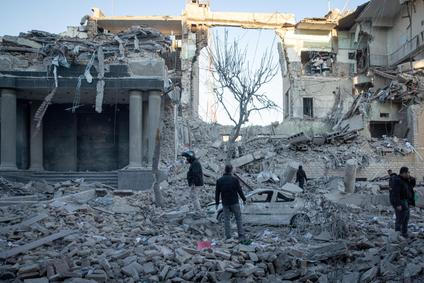 Aftermath of an Israel-U.S. strike on a police station in Tehran