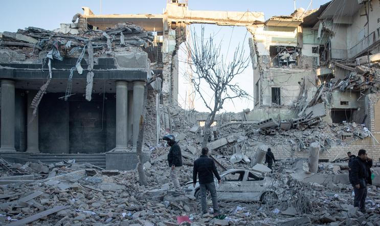 Aftermath of an Israel-U.S. strike on a police station in Tehran