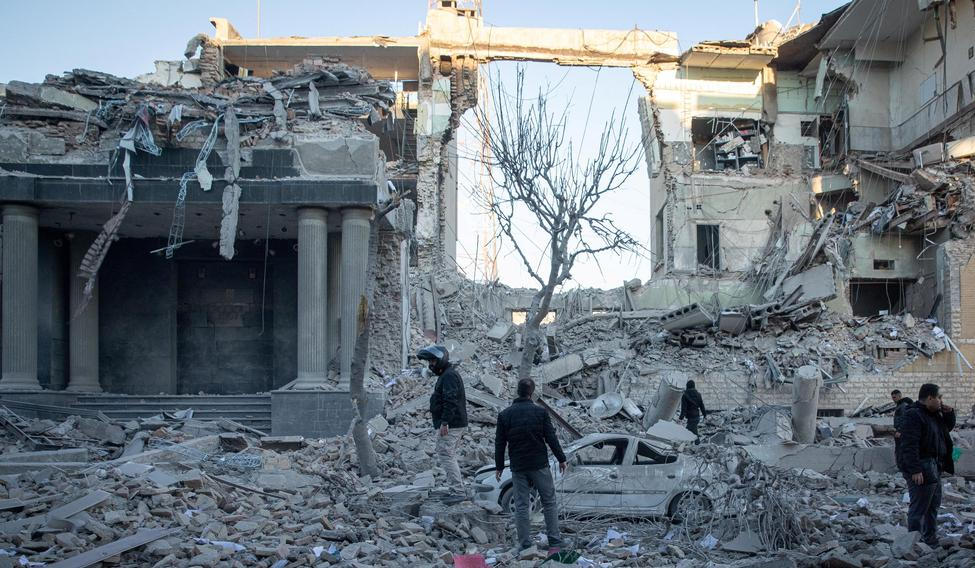 Aftermath of an Israel-U.S. strike on a police station in Tehran