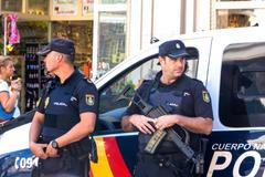 Malaga,,Spain,-,September,17,,2017,-,Police,On,The