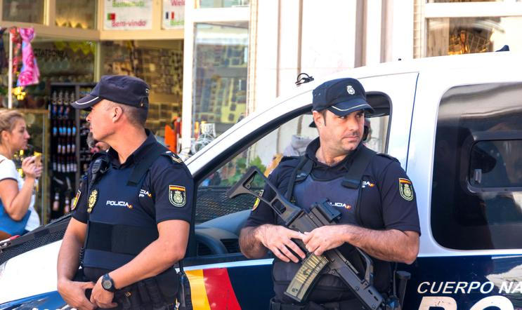 Malaga,,Spain,-,September,17,,2017,-,Police,On,The
