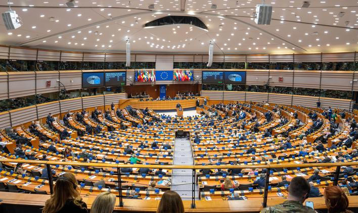 Evropský parlament, Brusel.