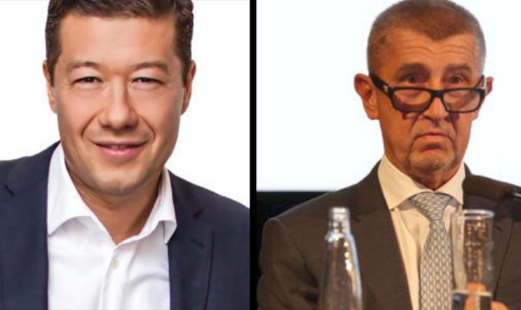 Andrej Babiš a Tomio Okamura