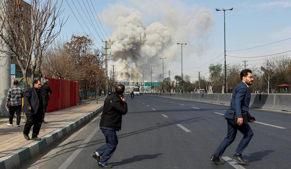 Smoke rises following an explosion, amid the U.S.-Israeli conflict with Iran, in Tehran
