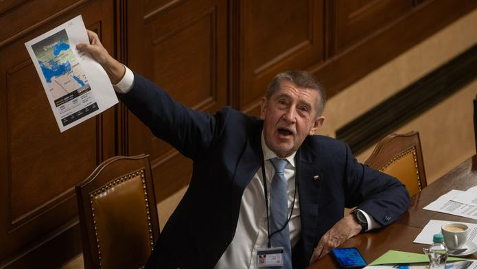 Andrej Babiš na čtvrteční schůzi Poslanecké sněmovny