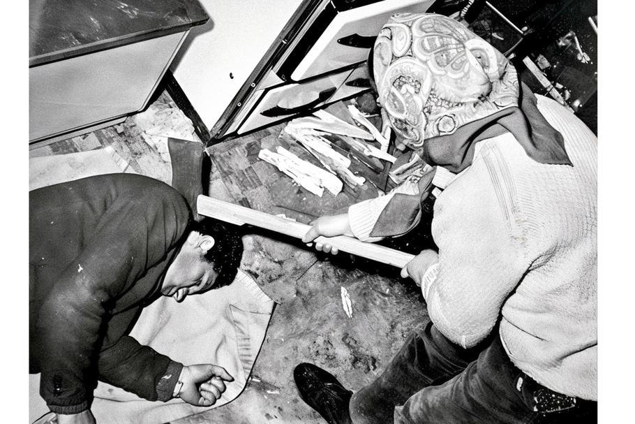 Rekonstrukce vraždy Ambróze Ščepka.