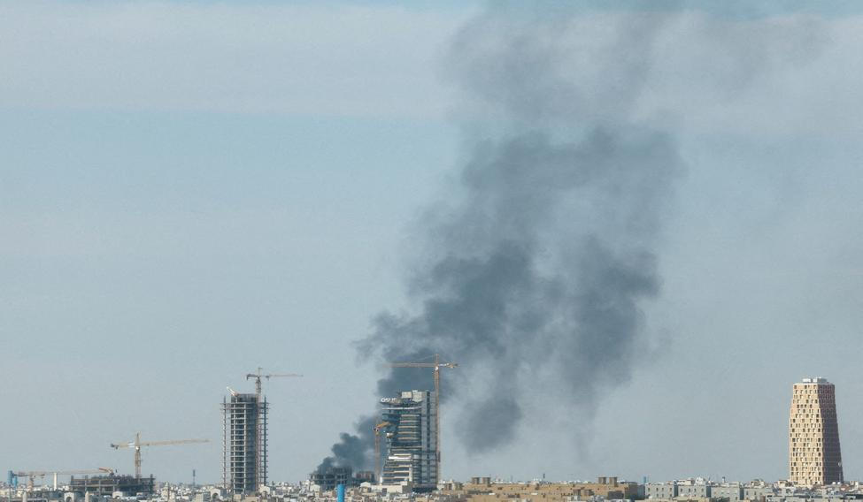 FILE PHOTO: Smoke rises above Riyadh, amid the U.S.-Israeli conflict with Iran