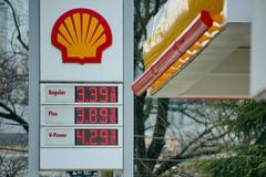 Gas prices are seen at a fuelling station, as the price of oil and gas has surged amid the U.S.-Israeli conflict with Iran, in Washington