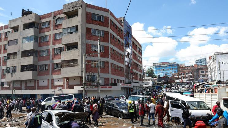 Aftermath of heavy rainfall at Grogan area, in Nairobi