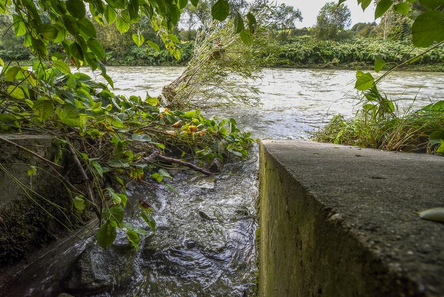 Rožnov pod Radhoštěm, Kyanid draselný, řeka Bečva, uhyn ryb, kanál, výpusť do řeky, foto Drahoslav Ramík 