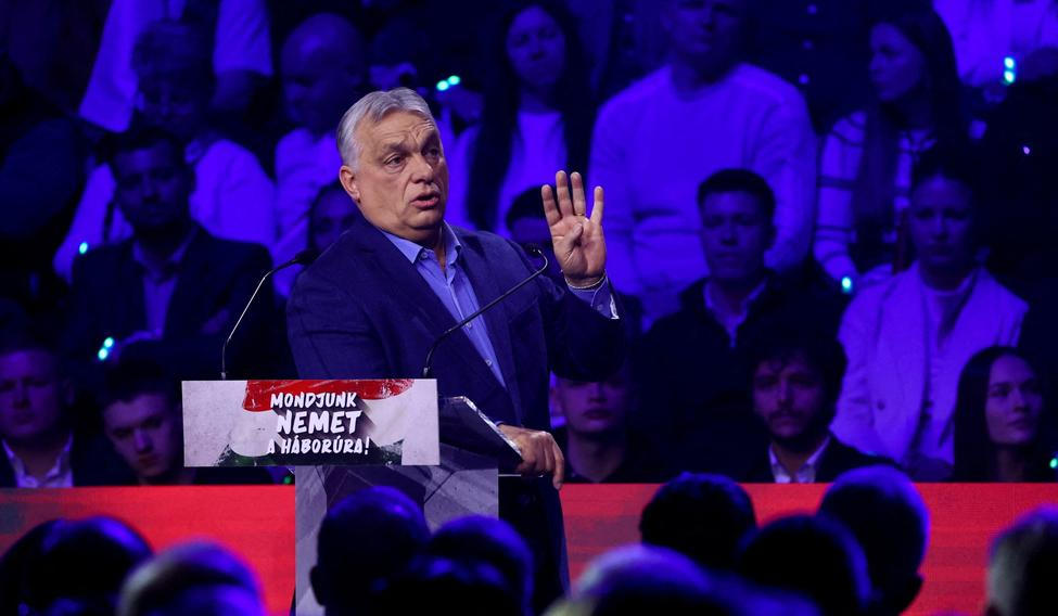 Maďarský premiér Viktor Orbán. Foto z předvolební kampaně, 7. března 2026.