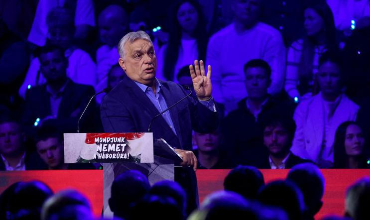 Maďarský premiér Viktor Orbán. Foto z předvolební kampaně, 7. března 2026.