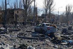 Aftermath of recent shelling in Donetsk