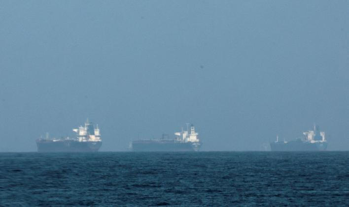 FILE PHOTO: Tankers are seen off the coast of the Fujairah amid the U.S.-Israel conflict with Iran