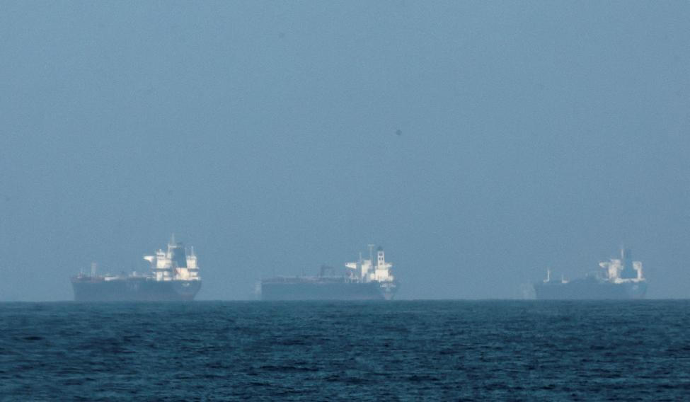 FILE PHOTO: Tankers are seen off the coast of the Fujairah amid the U.S.-Israel conflict with Iran