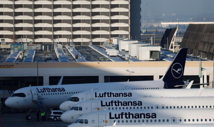 Lufthansa pilots go on a two-day strike, in Frankfurt