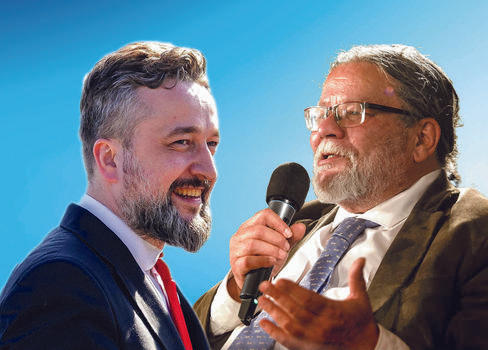 Luboš Blaha (Směr) a  Alexandr Vondra (ODS)