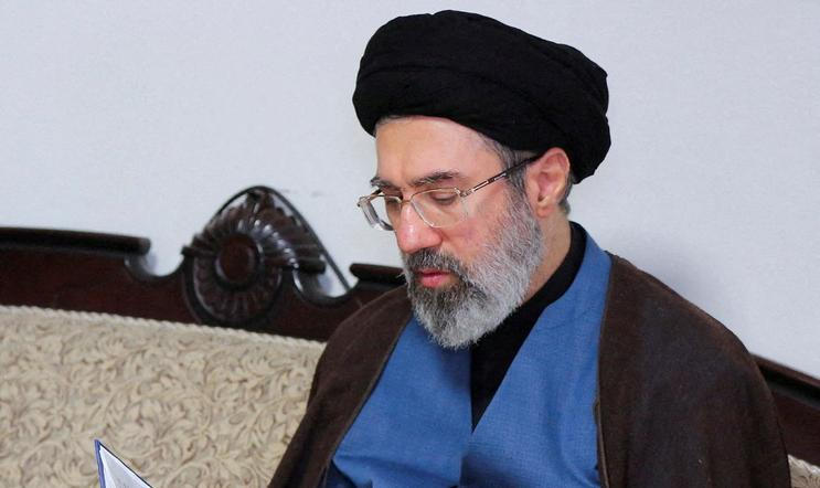 FILE PHOTO: Mojtaba Khamenei visits Hezbollah's office in Tehran