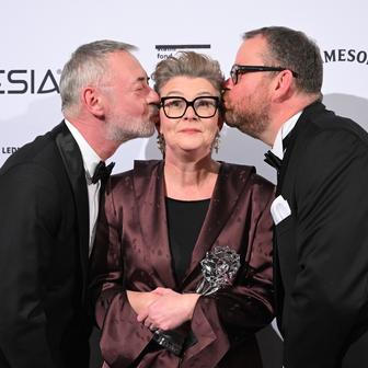 Jiří Dvořák, herec, Helena Bezděk Franková, ředitelka, Státní fond audiovize, Petr Ostrouchov, hudební skladatel, Český lev 2025