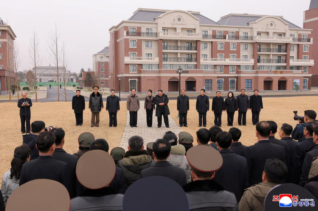 North Korean leader Kim Jong Un and his daughter Kim Ju Ae attend an event at Saebyeol Street Pond Park, in Pyongyang