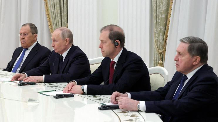 Russian President Putin meets Hungarian Foreign Minister Szijjarto in Moscow