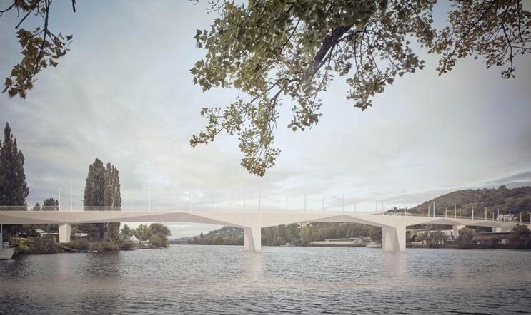 Vizualizace Dvoreckého mostu.