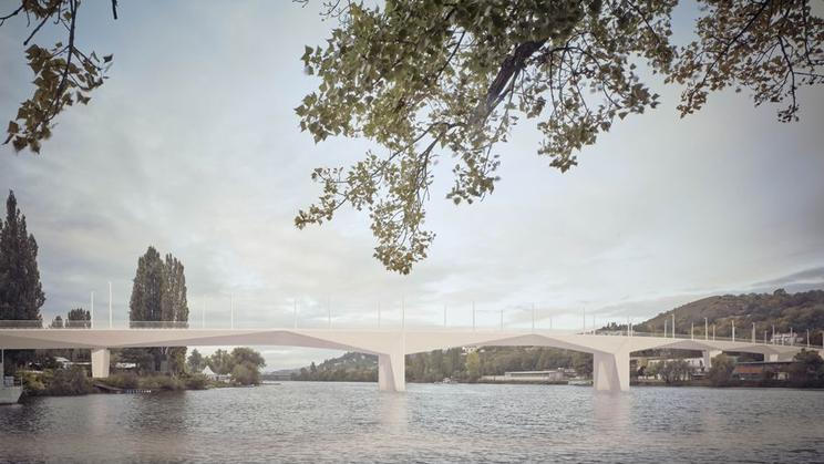 Vizualizace Dvoreckého mostu.