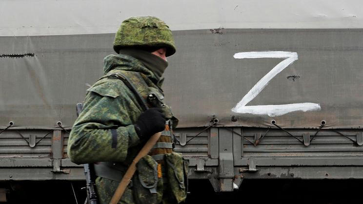 Ruský voják v Luhansku.