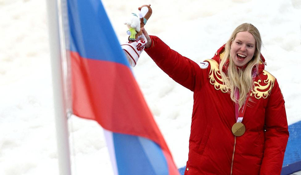 Para Alpine Skiing - Women's Slalom Standing Victory Ceremony