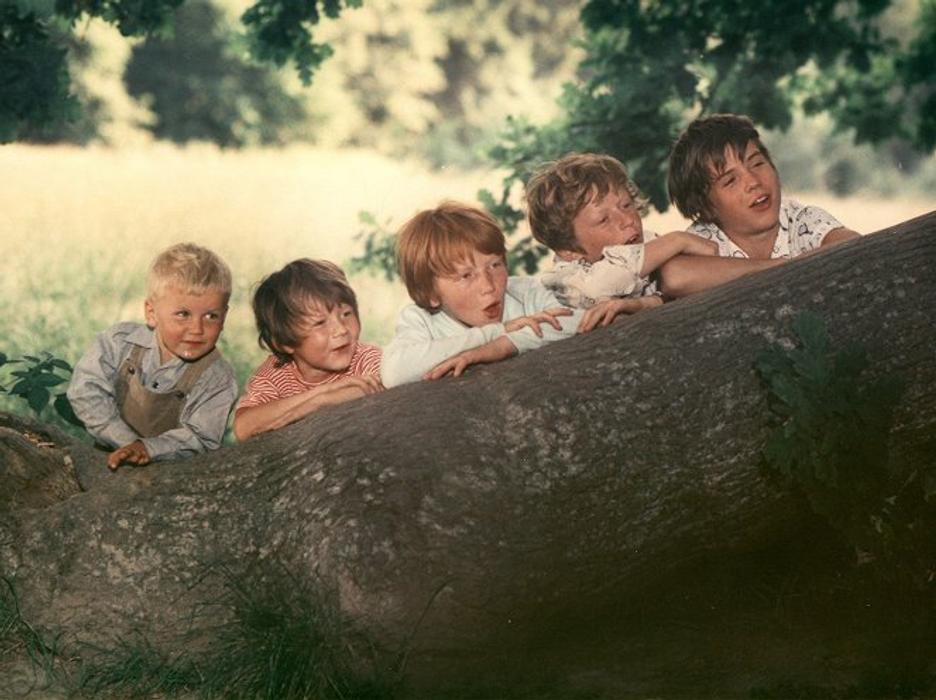 Jiří Brož, Tomáš Holý, David Vlček, Igor Nachtigal, Petr Starý ve snímku Ať žijí duchové