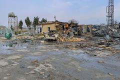 Aftermath of an air strike in Kabul