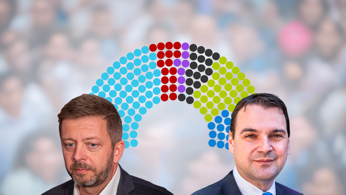 Vít Rakušan (STAN) a Petr Macinka (Motoristé sobě) na koláži Aktuálně.cz
