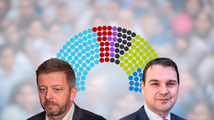 Vít Rakušan (STAN) a Petr Macinka (Motoristé sobě) na koláži Aktuálně.cz
