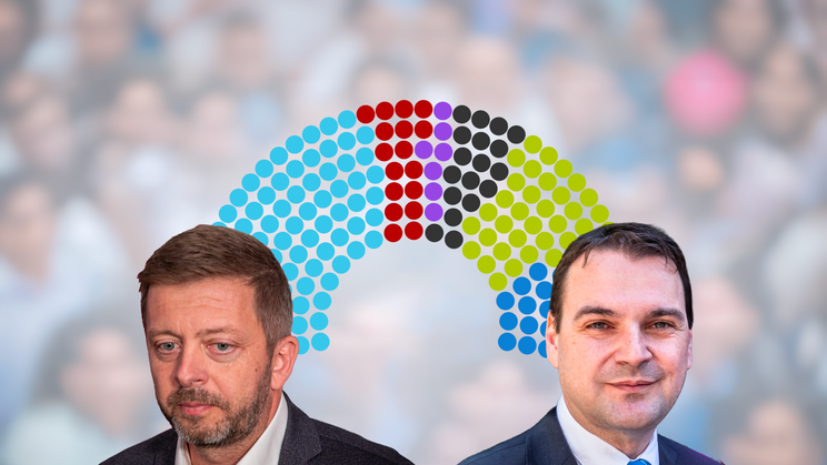 Vít Rakušan (STAN) a Petr Macinka (Motoristé sobě) na koláži Aktuálně.cz
