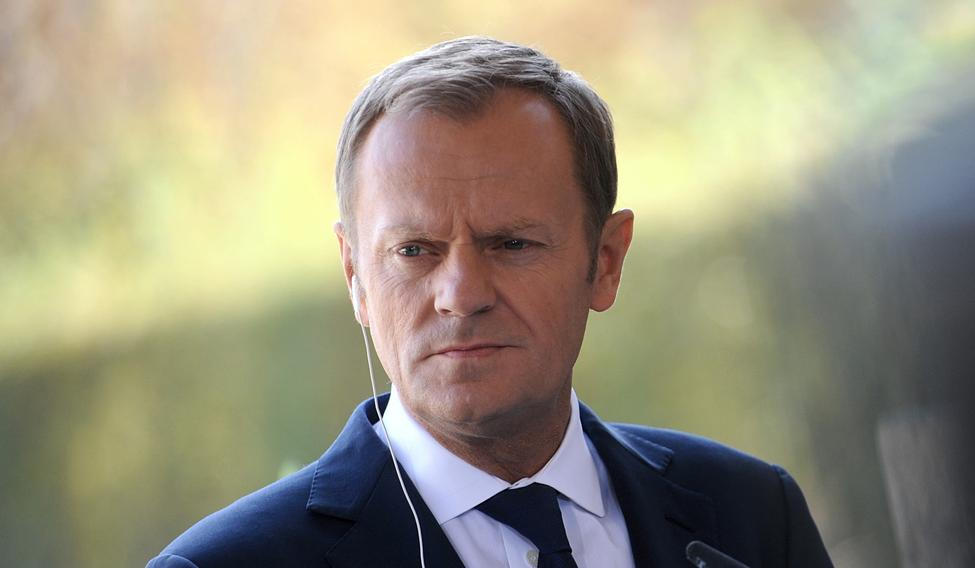 Donald Tusk během sumitu visegrádské čtyřky (V4). 